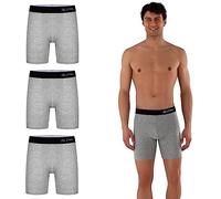Myproblems Langes Bein Baumwolle Boxershorts Unterwäsche Herren S-XXL Männer Unterhosen verlängertes Hosenbein nachhaltig ohne kratzenden Zettel (3, 3XL) (as3, Alpha, s, Regular, Regular, Grau)