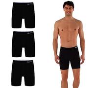 Myproblems Langes Bein Baumwolle Boxershorts Unterwäsche Herren S-XXL Männer Unterhosen verlängertes Hosenbein nachhaltig ohne kratzenden Zettel (3, 3XL) (as3, Alpha, m, Regular, Regular, Schwarz)