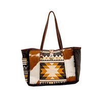 Myra Bag Western Canvas Tragetasche für Damen - Baumwolle & Upcyceltes Leder Schultertasche Weekender Bag, Panacea