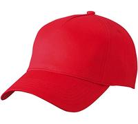 Myrtle Beach 5 Panel Cap mit ungebürsteter Oberfläche MB6117, Farbe:Red;Größe:One Size
