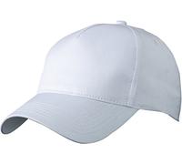 Myrtle Beach 5 Panel Cap mit ungebürsteter Oberfläche MB6117, Farbe:White;Größe:One Size