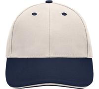 myrtle beach 6 Panel Sandwich Cap | beige/navy/beige