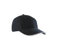 Myrtle Beach 6 Panel Sandwich Cap in Kontrastfarben Gr. One Size, Multicoloured - Black/Light Grey