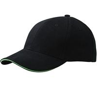 Myrtle Beach 6 Panel Sandwich Cap in Kontrastfarben Gr. One Size, Multicoloured - Black/Lime Green