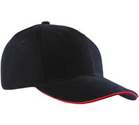 Myrtle Beach 6 Panel Sandwich Cap in Kontrastfarben Gr. One Size, Multicoloured - Black/red