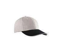 Myrtle Beach 6 Panel Sandwich Cap in Kontrastfarben Gr. One Size, Multicoloured - Light Grey/Black/Light Grey