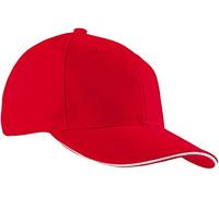 Myrtle Beach 6 Panel Sandwich Cap in Kontrastfarben Gr. One Size, Multicoloured - Red/White