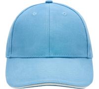 myrtle beach 6 Panel Sandwich Cap | light-blue/white
