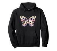 Myrtle Beach Butterfly - South Carolina City Name Word Art Pullover Hoodie
