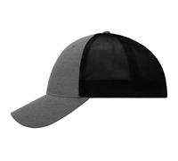 Myrtle Beach (Daiber) Elastic Fit Netz-Cap MB6215 - Dunkelgrau meliert / schwarz | L/XL