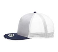 Myrtle Beach (Daiber) Kappe mit geradem Schirm MB6636 - Hellgrau / dunkelblau