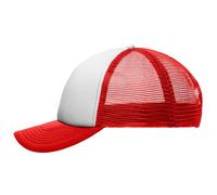 Myrtle Beach (Daiber) Kinder 5-Panel Kappe MB071 - Weiß / rot | uni für Kinder