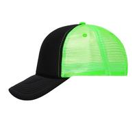 Myrtle Beach (Daiber) Retro Trucker Cap MB6550 - Schwarz / neon grün