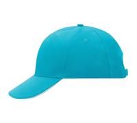 Myrtle Beach (Daiber) Werbliche 6-Panel Sandwich-Cap MB024 - Pazifikblau / weiß | uni