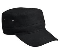 Myrtle Beach Trendiges Cap im Military-Stil aus robustem Baumwollcanvas (Black)
