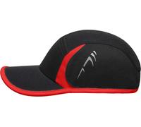 Myrtle Beach Unisex 4 Panel Niedrigprofil Lauf Kappe Sport Cap MB6544 black/red one size