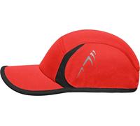 Myrtle Beach Unisex 4 Panel Niedrigprofil Lauf Kappe Sport Cap MB6544 red/black one size