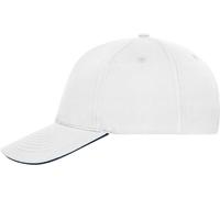 5 Panel Sandwich Cap Bio Cotton "MB6238" - myrtle beach White/Navy