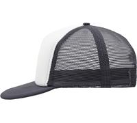 Myrtle Beach Unisex 5-Panel Mesh Kappe mit flachem Schild Netz Cap MB6207 white/graphite one size