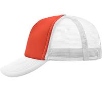 Myrtle Beach Unisex 5-Panel Polyester Mesh Kappe Netz Cap MB070 orange/white one size