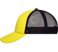 Myrtle Beach Unisex 5-Panel Polyester Mesh Kappe Netz Cap MB070 sun yellow/black one size