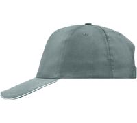 Myrtle Beach Unisex 5-Panel Promo Sandwich Kappe Klassische Cap MB6552 dark grey/white one size