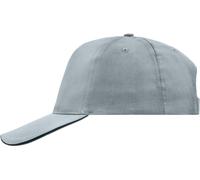 Myrtle Beach Unisex 5-Panel Promo Sandwich Kappe Klassische Cap MB6552 light grey/black one size