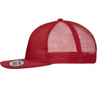 Myrtle Beach Unisex 6-Panel Flat Peak Kappe Flache Cap MB6240 red/red one size