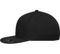James & Nicholson Flexfit® Flatpeak Cap MB6184, schwarz, Größe S/M (Anstoßkappe & Schutzmütze)