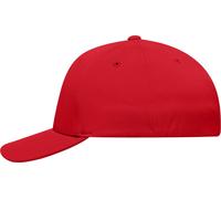 James & Nicholson Flexfit® Cap MB6183 – atmungsaktiv, rot, Größe S/M (Anstoßkappe & Schutzmütze)