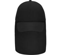 Myrtle Beach Unisex 6-Panel Kappe mit Nackenschutz Abenteuer Cap MB6243 black one size