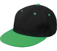 Myrtle Beach Unisex 6-Panel Pro Kappe Flache Cap MB6581 black/fern green one size