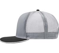 Myrtle Beach Unisex 6-Panel Pro Mesh Sandwich Kappe Netz Cap MB6635 light grey/black one size