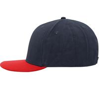 Myrtle Beach Unisex 6-Panel Pro Style Kappe Flache Cap MB6634 navy/red one size