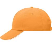 Myrtle Beach Unisex 6-Panel Raver Sandwich Kappe Klassische Cap MB6112 orange/white one size