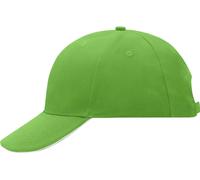 6 Panel Sandwich Cap "MB024" - myrtle beach Lime-Green/White