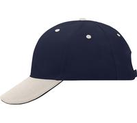 6 Panel Sandwich Cap "MB024" - myrtle beach Navy/Beige/Navy