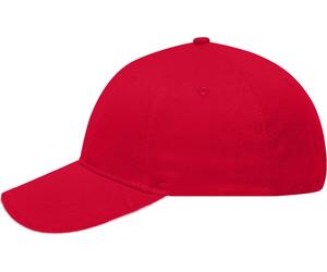 Myrtle Beach Unisex 6-Panel Sandwich Kappe Klassische Cap MB6212 red/white one size