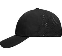 Myrtle Beach Unisex 8-Panel Microfaser Laser Cut Kappe Klassische Cap MB6538 black one size