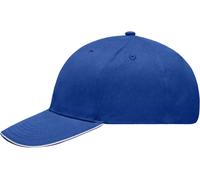 Light Brushed Sandwich Cap "MB6541" - myrtle beach Royal/White