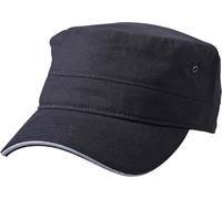 Myrtle Beach Military-Sandwich-Basecap MB6555 - Schwarz / dunkelgrau | uni
