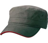 Military Sandwich Cap "MB6555" - myrtle beach Olive/Red
