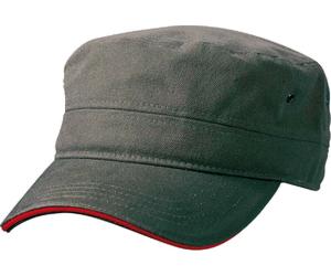 Myrtle Beach Unisex Military Sandwich Kappe Abenteuer Cap MB6555 olive/red one size
