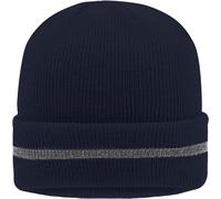 Myrtle Beach Unisex Sicherheits Strickmütze Beanie MB7141 navy/silver one size