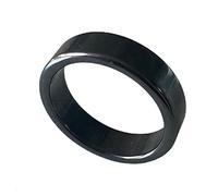 mysale24.de Damen und Herren Ring aus Hämatit Edelstein Steinring schmal Flach schlicht dunkelgrau 6mm hochwertige Qualität (56 (17,8mm))
