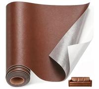 MYSHELL Kunstleder Selbstklebend Meterware (Kaffee, 40 x 100 cm) | Leder Selbstklebend Reparatur Patch PU, Kunstleder Reparaturset für Sofa, Autositz, Möbel, Motorrad, Handtaschen