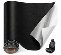 MYSHELL Kunstleder Selbstklebend Meterware, Leder Selbstklebend Reparatur Patch PU, Kunstleder Reparaturset für Sofa, Autositz, Möbel, Motorrad, Handtaschen (Schwarz, 40 x 100 cm)