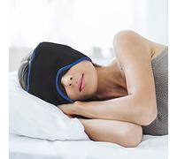 mysleepmask Schlafmaske L-XL schwarz-blau inkl. 2 Gelpads & 2 Paar Ohrstöpsel