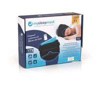 mysleepmask Schlafmaske S-M schwarz-blau inkl. 2 Gelpads & 2 Paar Ohrstöpsel