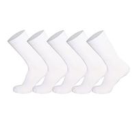 Mysocks Baumwollsocken für Herren und Damen - 5 Paar Multipack, Atmungsaktiv, Weich, Nahtlose Zehenpartie, Crew-Socken - Leicht, Sehr Dünn, Bequem, Einfarbig, Freizeitsocken Weiß, 41-46